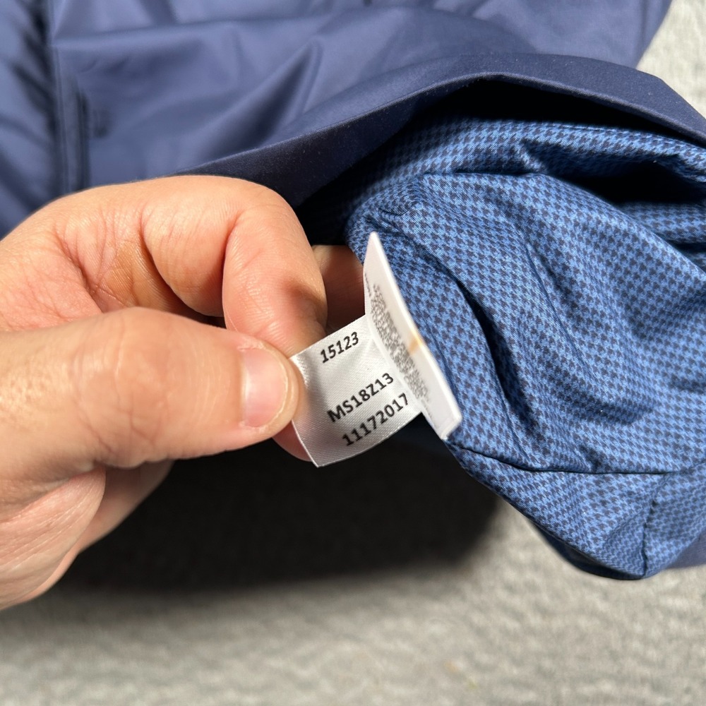 Peter Millar Jacket Mens XL Blue Full Zip Hartford Windbreaker Bomber Pockets - Picture 4 of 12